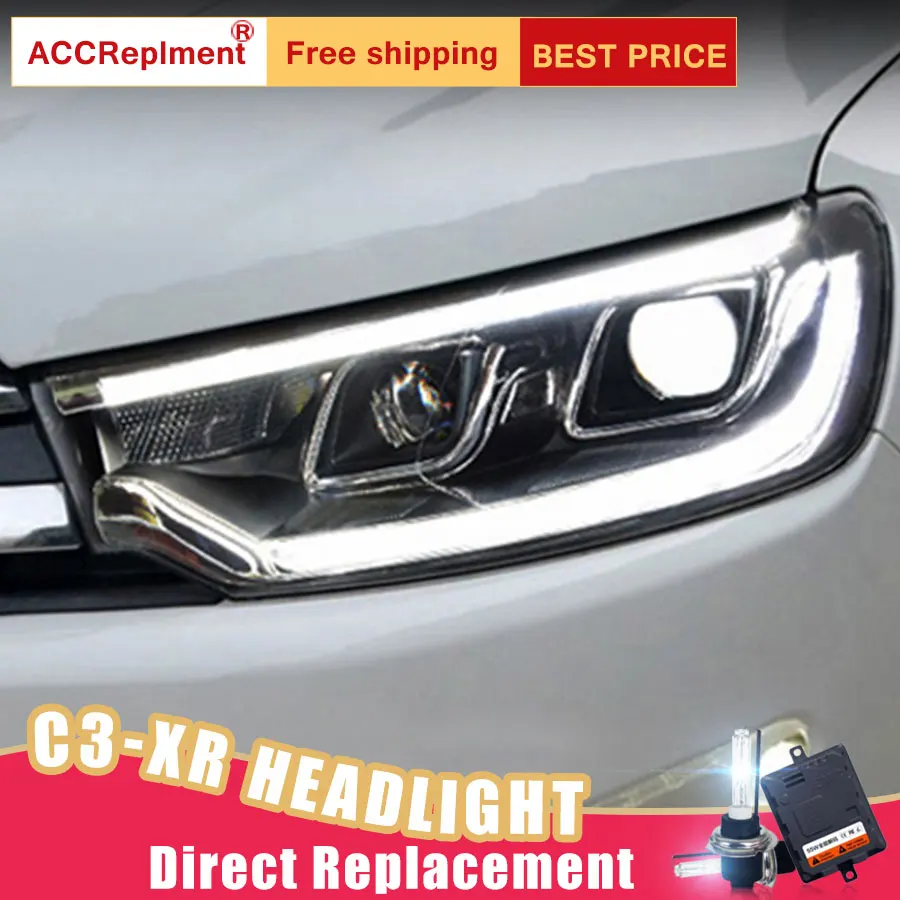 2 шт. светодиодный фары для Citroen C3-XR 2015-2017 Автомобильные ангельские глазки