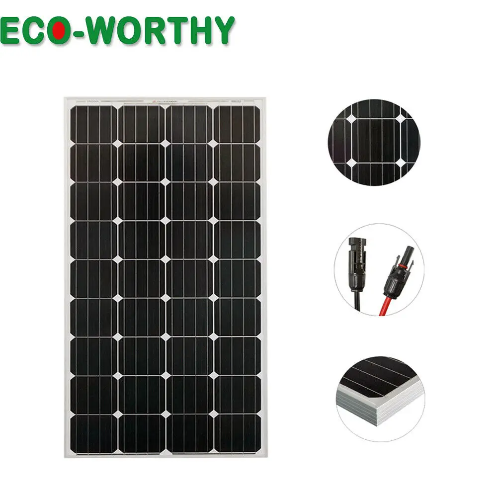 ECO-WORTHY 180 Вт 12 в моно солнечная панель для дома кэмпер Караван Лодка заряда батареи