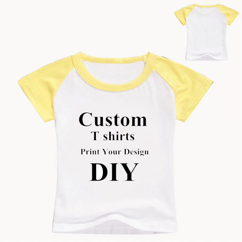 DLF/белая мягкая футболка с надписью Your Name на заказ для детей от 2 до 16 лет Детские