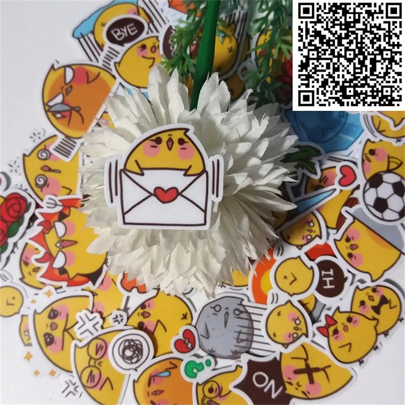 40 pcs Chick life story Waterproof Cap Creative Sticker For Skateboard Laptop Luggage Phone Styling Home Toy cartoon Stickers | Игрушки и