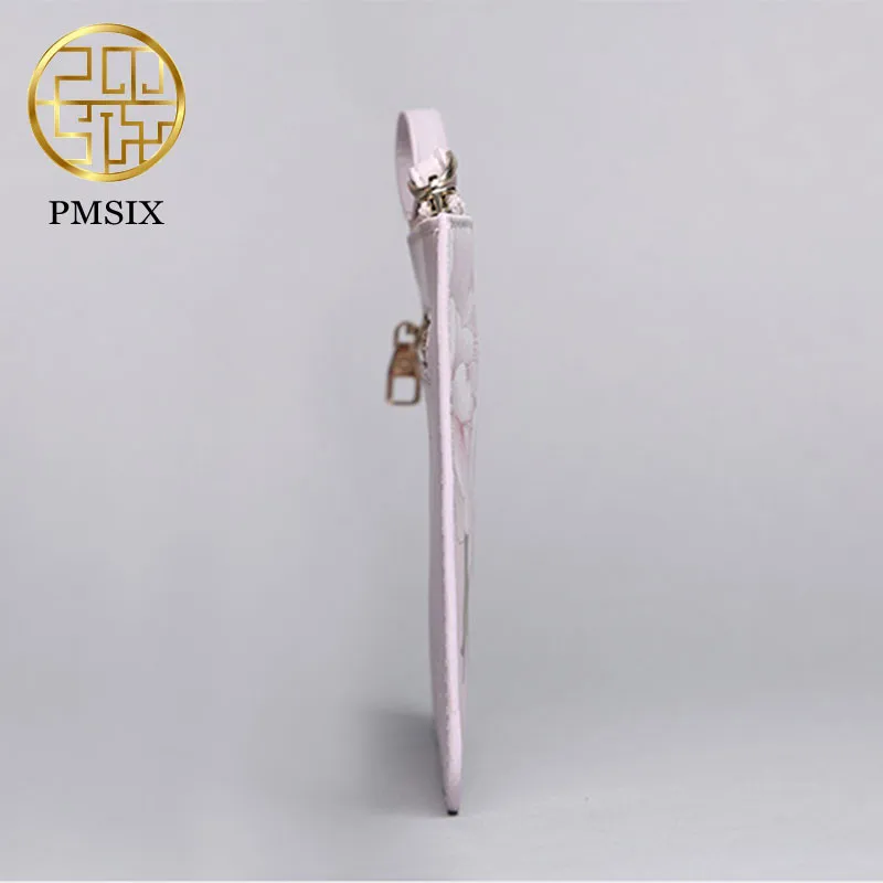 Pmsix, винтажный стиль, с цветочным принтом, дизайнерский бренд, Женский кошелек, роскошный спилок, клатч, кошельки, carteira feminina