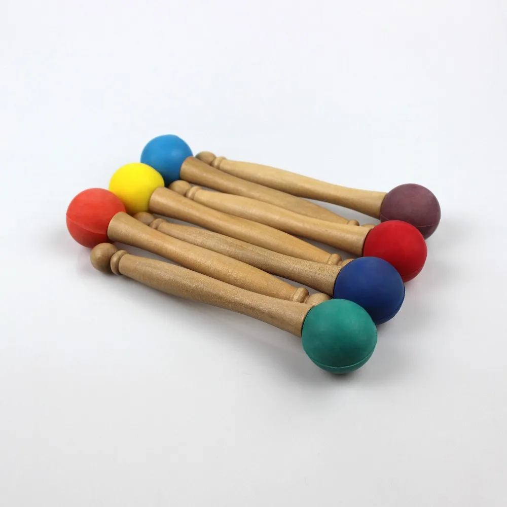 7 цветов чакр Хрустальная Поющая чаша резиновый молоток|Колокольчики и звонки| |