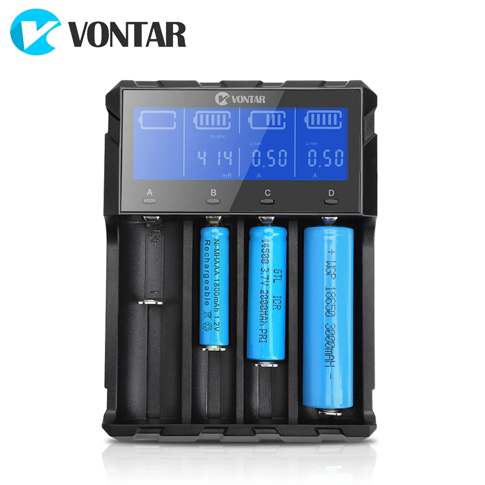 Умное зарядное устройство для аккумуляторов с ЖК-дисплеем USB зарядное устройство для 26650 22650 18650 18500 18350 17670 14500 литиевая батарея