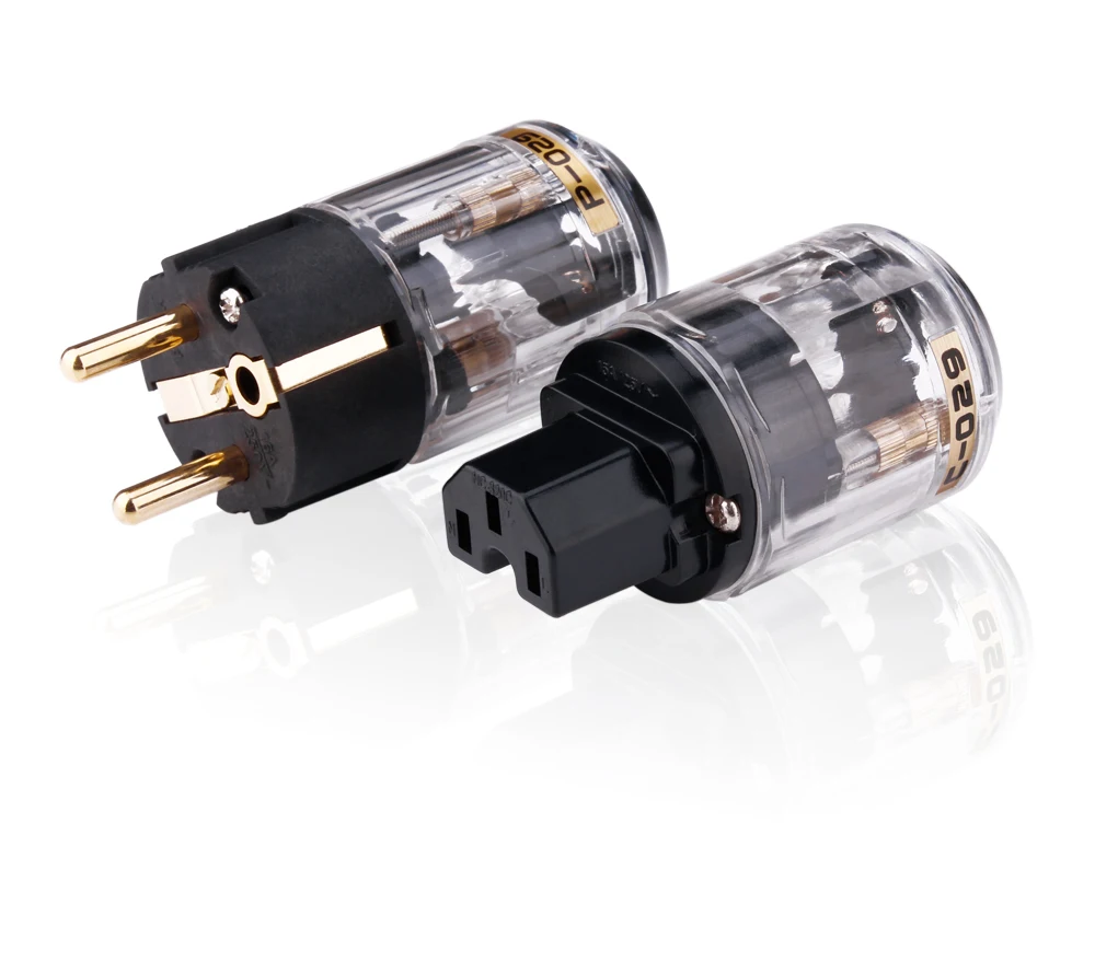 YYAUDIO Hifi Разъем питания высокое качество позолоченный одна пара ЕС разъем питания+ IEC гнездовой разъем