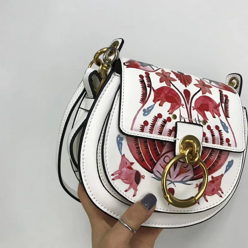 Женская сумка с лямкой через плечо для 2019 заклепки/разноцветный дизайн из