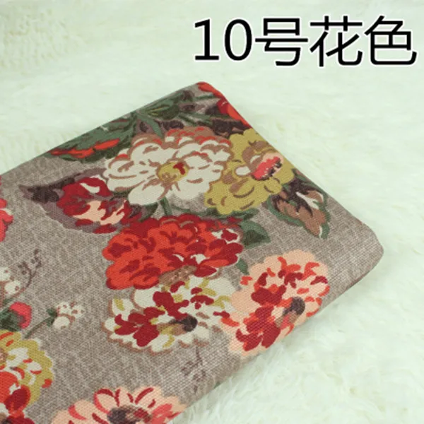 color 10 Полметра экспорта холщовая ткань, хлопок печать ткань с пасторальной мультфильм птица, мешок ручной работы Грубая ткань CR-A42 - Цвет: color 10