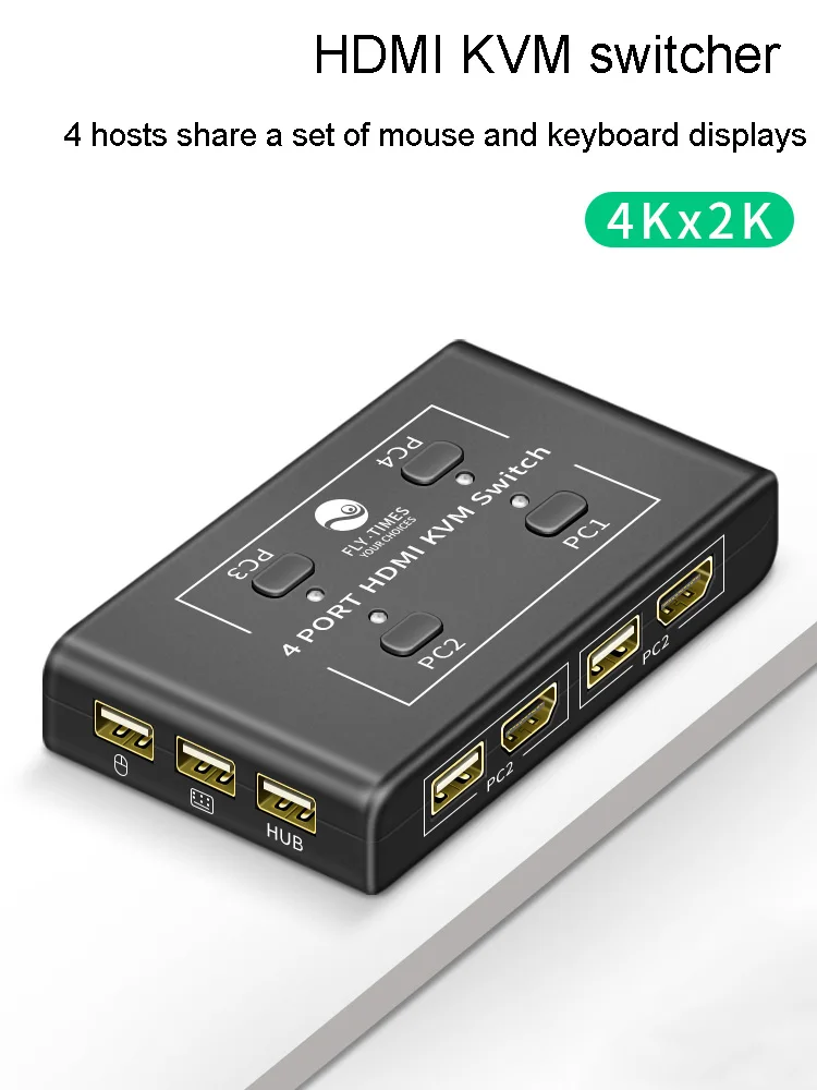 HDMI KVM Switch Switcher HD 4 Input 1 Output Splitter Sharing Devices for Mouse Keyboard Monitor | Электроника