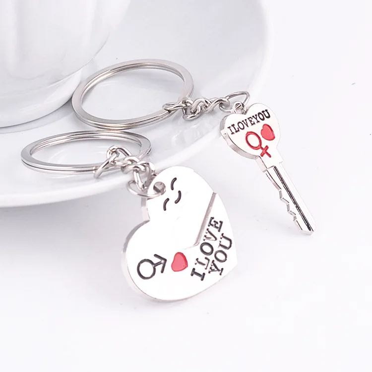 Модные Повседневное пару любовь брелок 2 шт./компл. Key Chain Любители Брелок