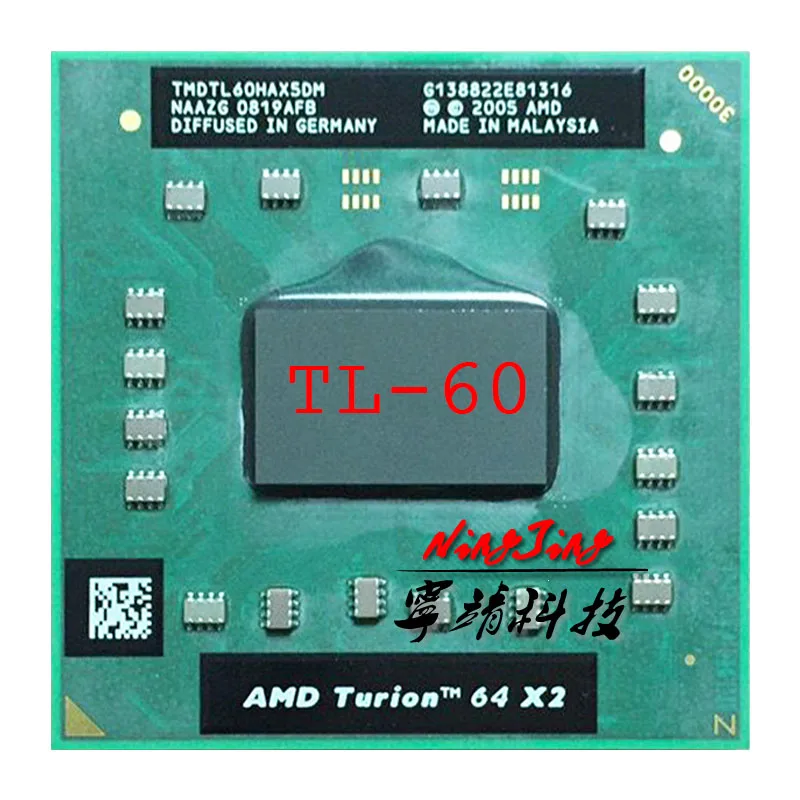 AMD Turion 64X2 Мобильная технология TL-60 TL 60 TL60 2,0 ГГц двухъядерный двухпотоковый процессор TMDTL60HAX5DC разъем S1