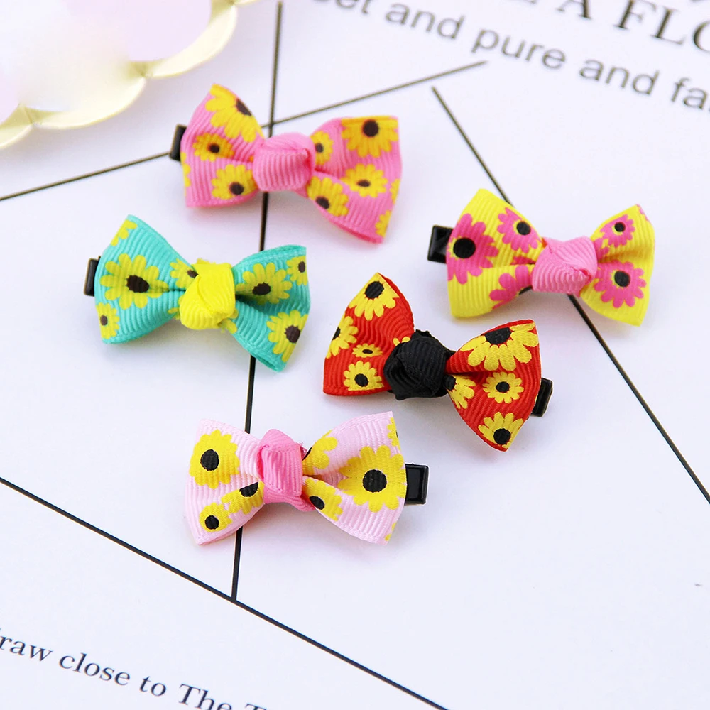 1PC Lovely Bowknot Hair Clip Girls Floral Barrettes Clips Kids Hairpin Headwear Children Accessories Headdress Ornaments | Детская