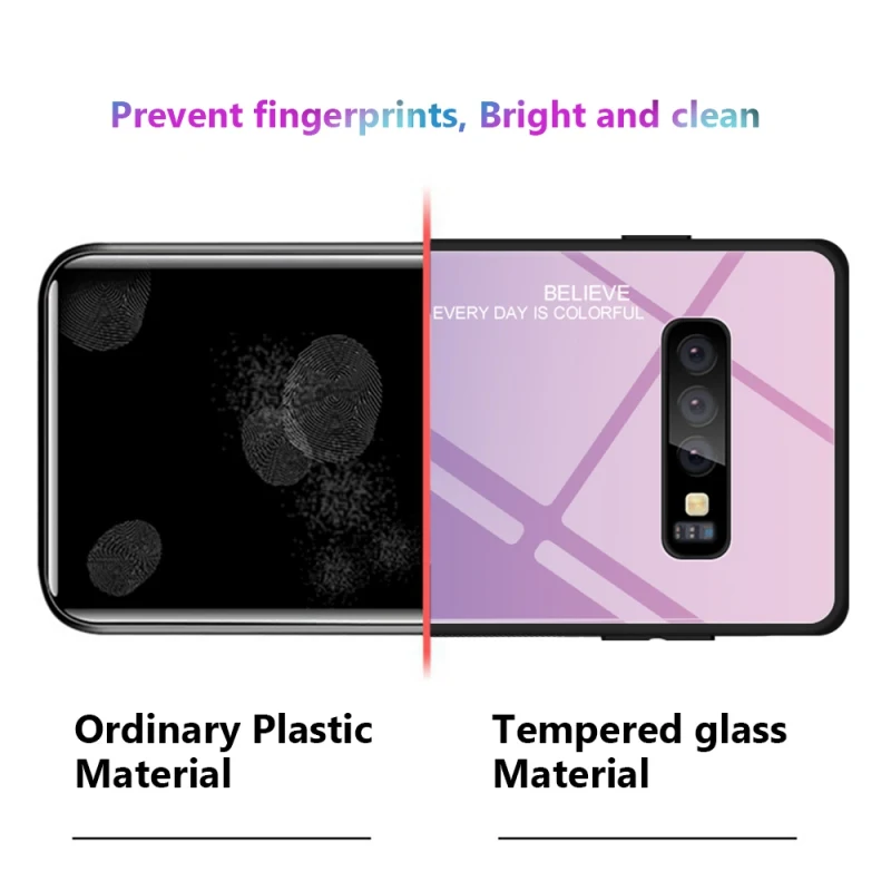 Phone Case For Samsung Note9 Concise Innovation Anti-scratch Tempered Glass Gradient Anti-fall Ultra-thin Dirt-resistant | Мобильные