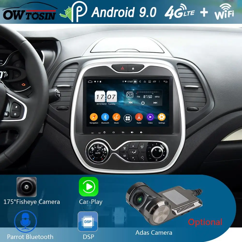 9 &quotIPS 8 Core 4 Гб + 64 ГБ Android 0 автомобильный DVD мультимедиа для Renault Capture captur на 2011 2018