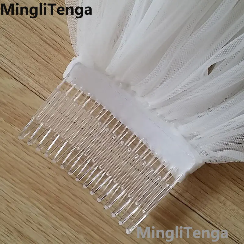 Фата свадебная Mingli Tengda длиной 3 м фата с конфетами двухслойная обрезанными краями