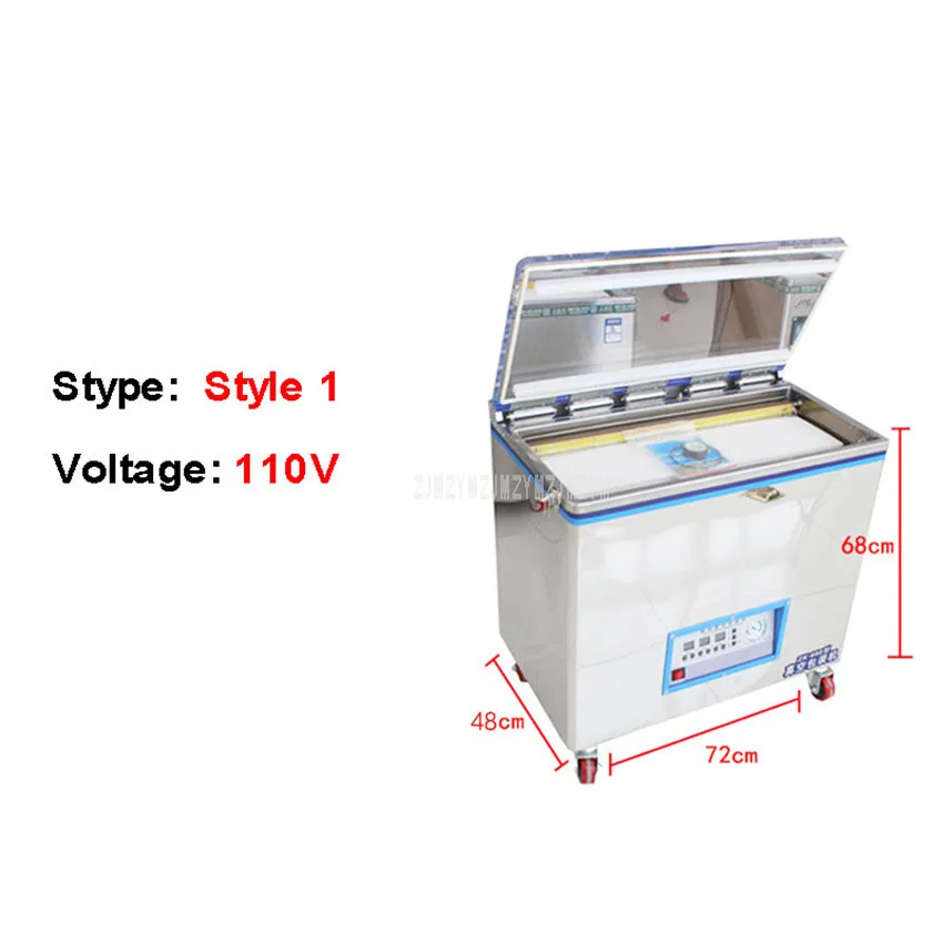 Style 1 110V 1140 Вт двойная пластиковая упаковочная машина большая полуавтоматическая пищевая вакуумная упаковочная машина пластиковый пакет герметик максимальная длина 66 см 220 В/110 В - Цвет: Style 1 110V