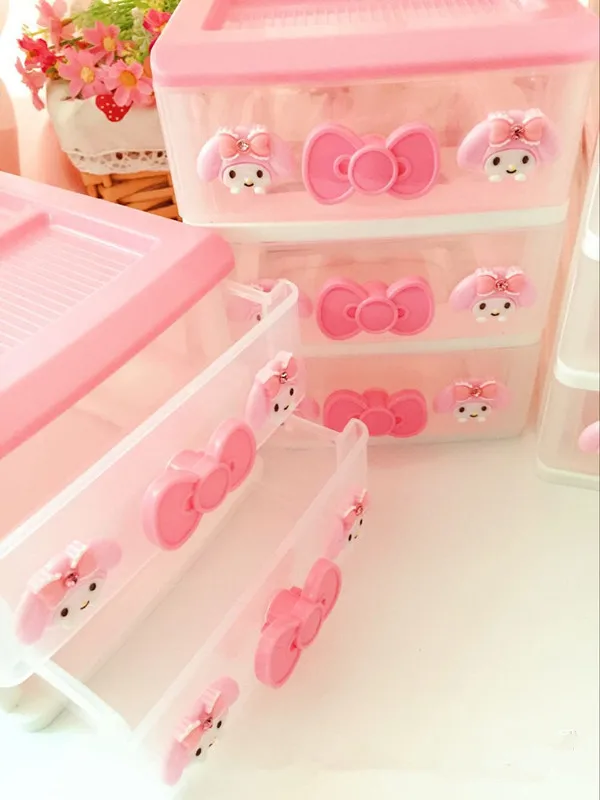 Новый многофункциональный ящик для хранения Hello Kitty Настольный 2/3 слойный