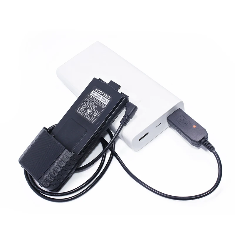 Baofeng USB зарядное устройство кабель с индикатором светильник для Walkie Talkie BaoFeng UV-5R расширение батареи BF-UVB3 плюс Batetery Ham радио