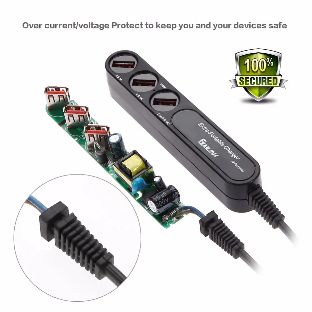 USB Зарядное устройство с док станция зарядное 5 V 3A 3 портами (стандарт Порты и