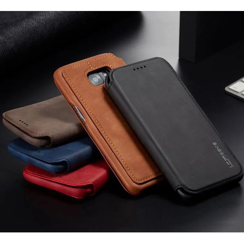 Binbo для Samsung Galaxy S7 Edge чехол флип кошелек тонкий искусственная кожа отделения карт