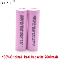 2pcslot original 18650 3 7v 2600mah li ion batteries rechargeable battery icr18650 26fm safe batteries industrial use