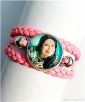 I Jiangzimei1pc, супер поп-певец, соя луна, серебряные кожаные браслеты, I'm moon glass charm, ручная цепочка, браслет для девочек, вечерние, подарок - Окраска металла: I