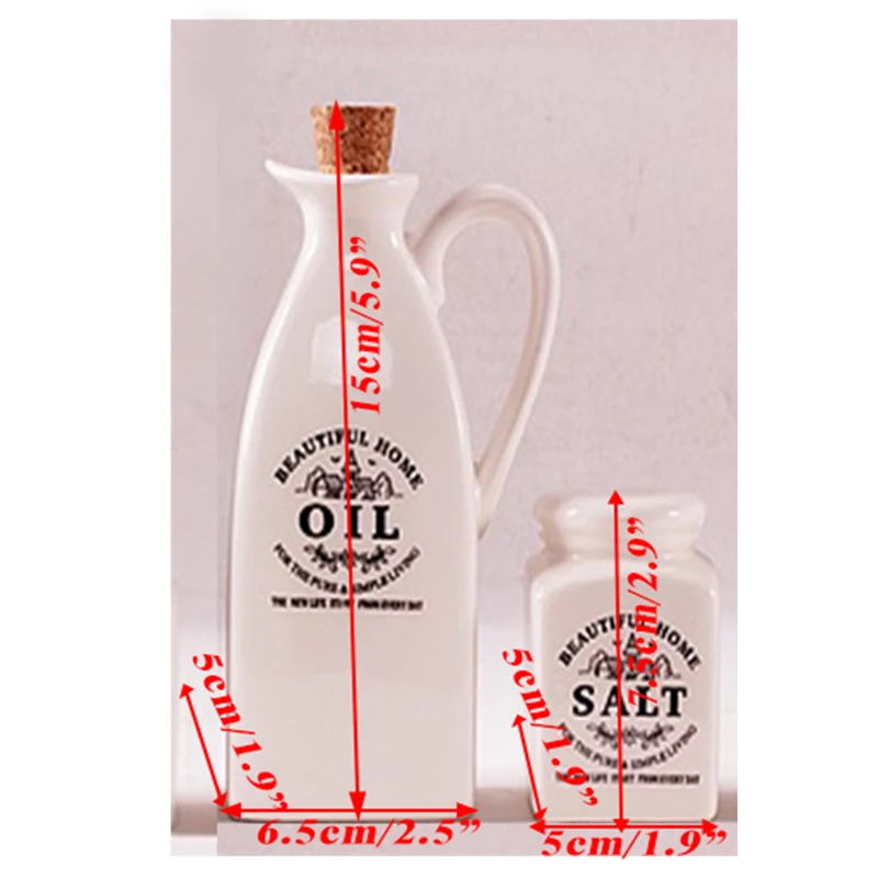 

Japanese Style Pure White Ceramic Oil Bottle Cruet Four-piece Kitchen Supplies Crafts Home Kitchen Decoration Accessories Gifts