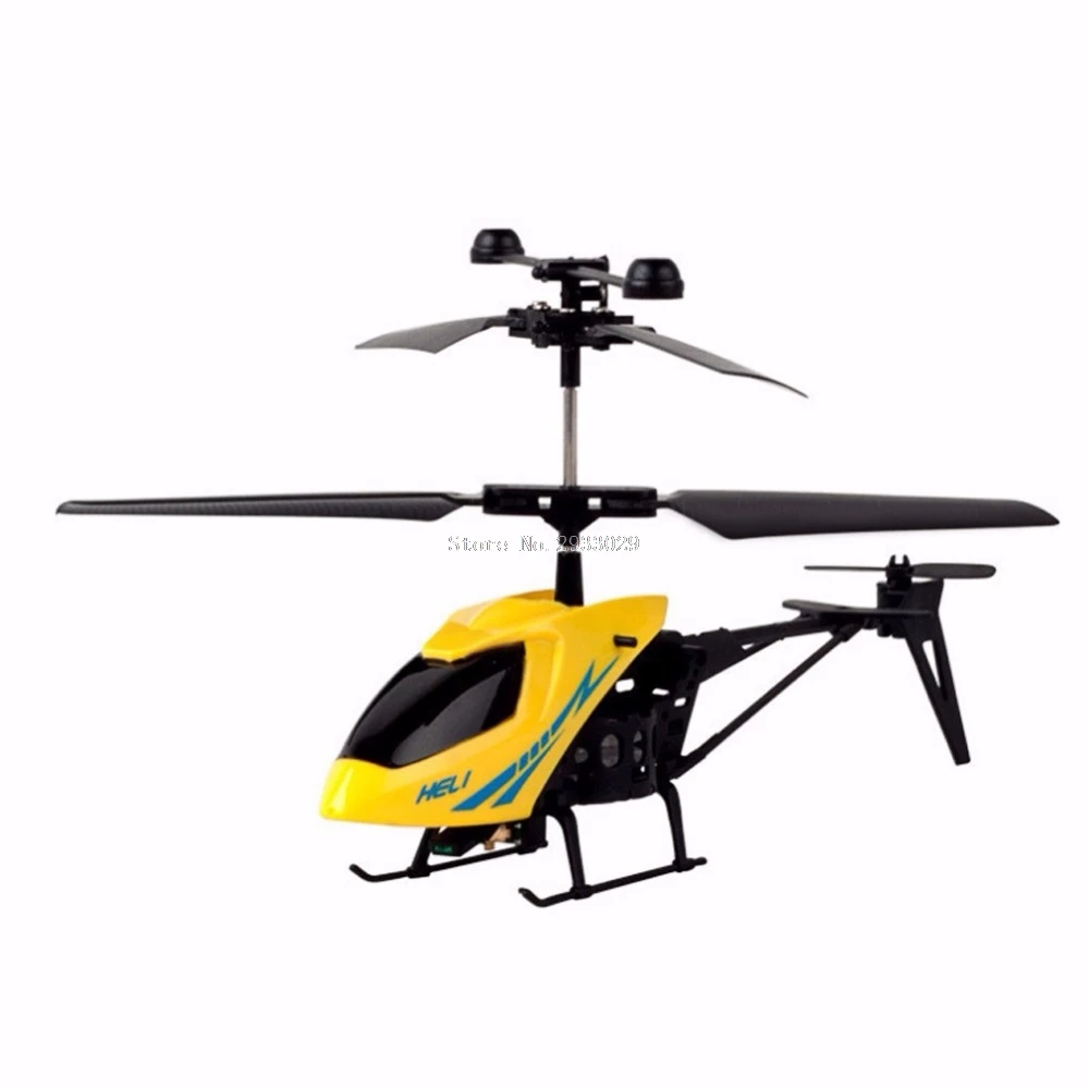 Yellow 2CH Mini RC Helicopter Remote Control Radio Aircraft Electric Micro 2 Channel -B116 | Игрушки и хобби