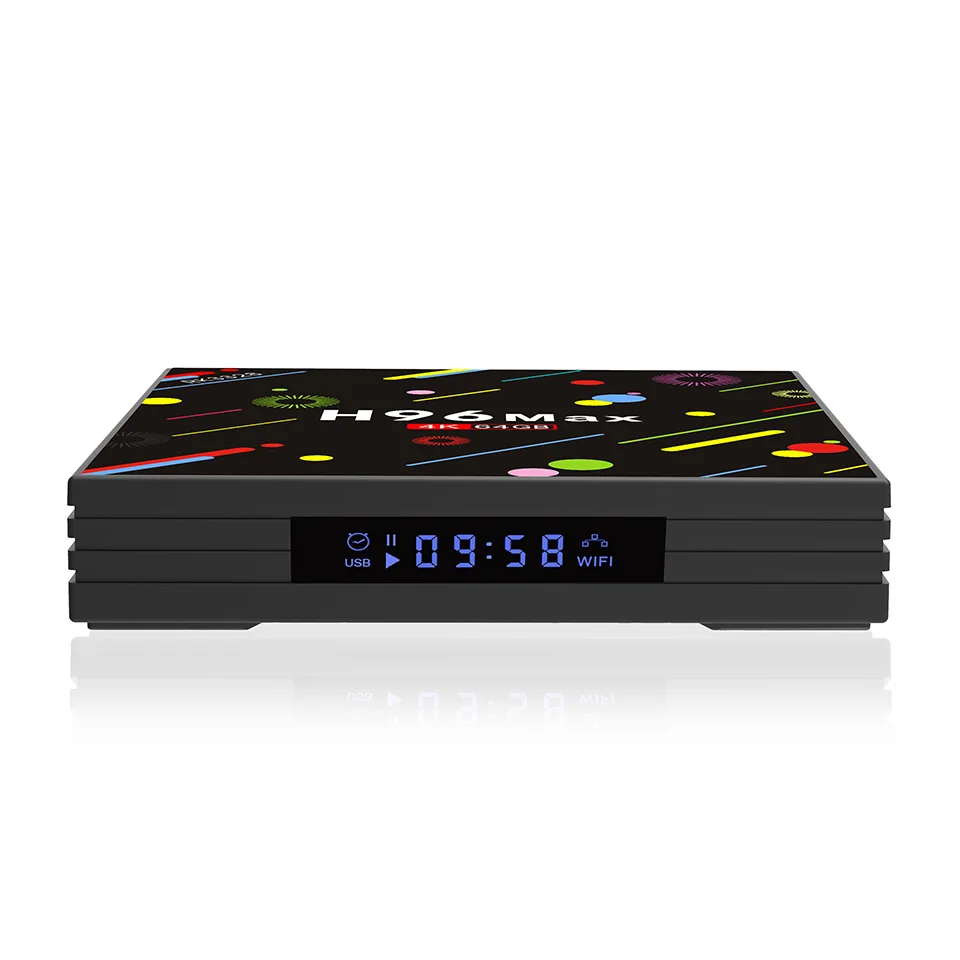 H96 MAX 4G ram 64G rom Android 7,1 smart tv box с беспроводной клавиатурой Rockchip RK3328 четырехъядерный с поддержкой H.265 UHD BT 4K