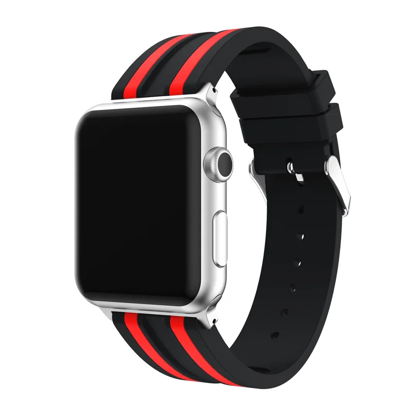 Для Apple Watch ремешок 40 мм 44 мм 38 мм 42 мм силиконовый сменный спортивный ремешок для часов резиновый браслет ремешок для iWatch 4/1/2/3