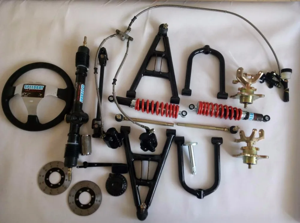ATV Go Kart картинг DIY тормозного диска ротора суппорт спереди рулевое подвеска Структура Поддержка оружия качели с амортизаторами