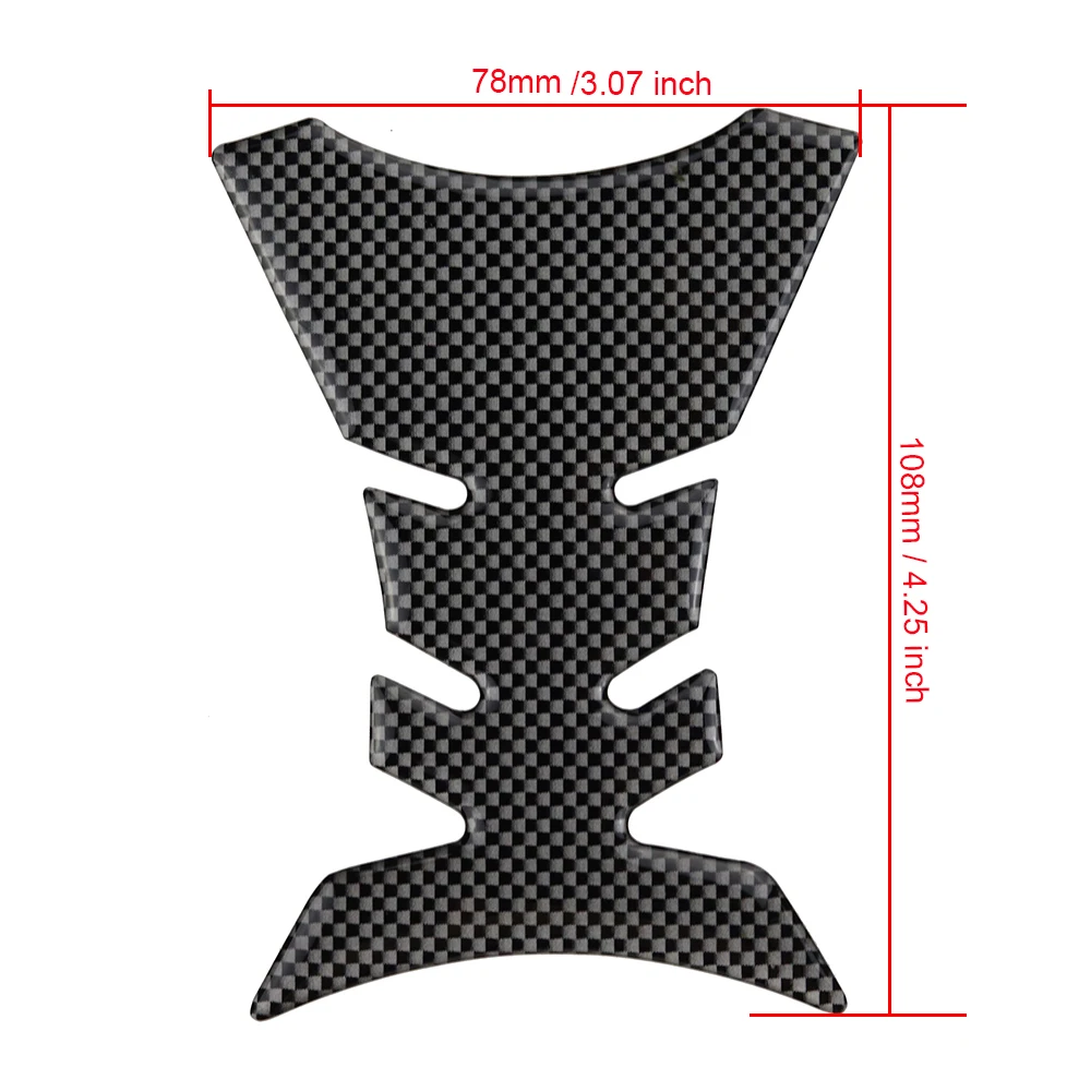 

10.8cm Mini Motorcycle Carbon Fiber Look Oil Tank Pad Protector Sticker Fish Bone Decal For Honda Sportbike