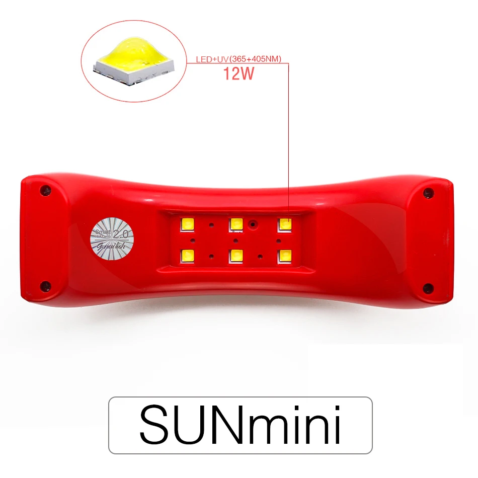 Genailish - SUNмини 12 Вт УФ и ЛЕД Лампы Для Ногтей Сушилка UV LED Лампа Маникюра USB Сушки В