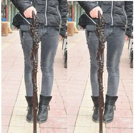 Латунь чистая медь латунь дедушка на удачу 36 дюймов старое китайское дерево