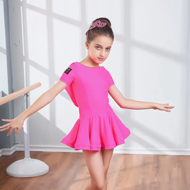 Детская одежда для латинских танцев; костюм для латинских танцев для девочек; платье для танцев в румбе Qiaqia; детское платье для сцены; B-5660