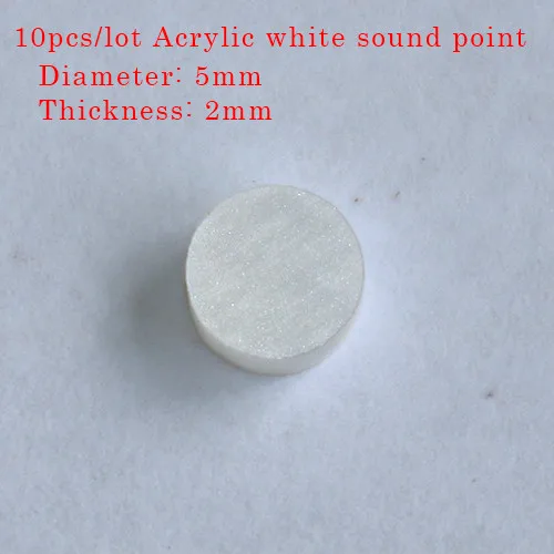 10EA White 5mm 10 шт./компл. белый/черный акрил гитары гриф фронтальной звуковой точка тон точка Аксессуары для гитары Сделай Сам Материал Диаметр 4/5/6 мм - Цвет: 10EA White 5mm