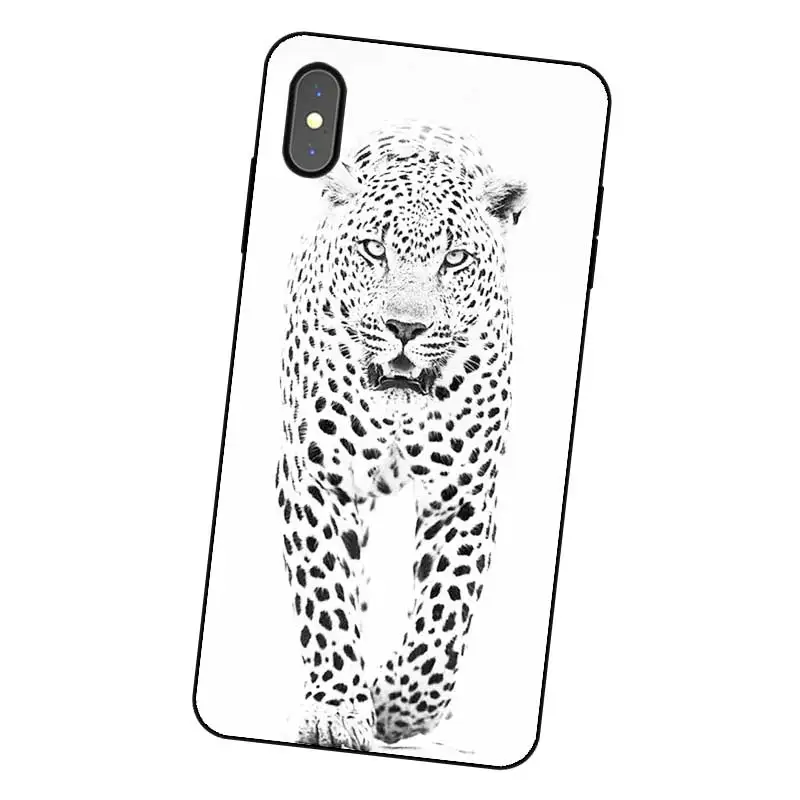 N442 Тигровая пантера Черный силиконовый чехол для Apple iPhone 11 Pro XR XS Max X 8 7 6 6S Plus 5 5S SE |