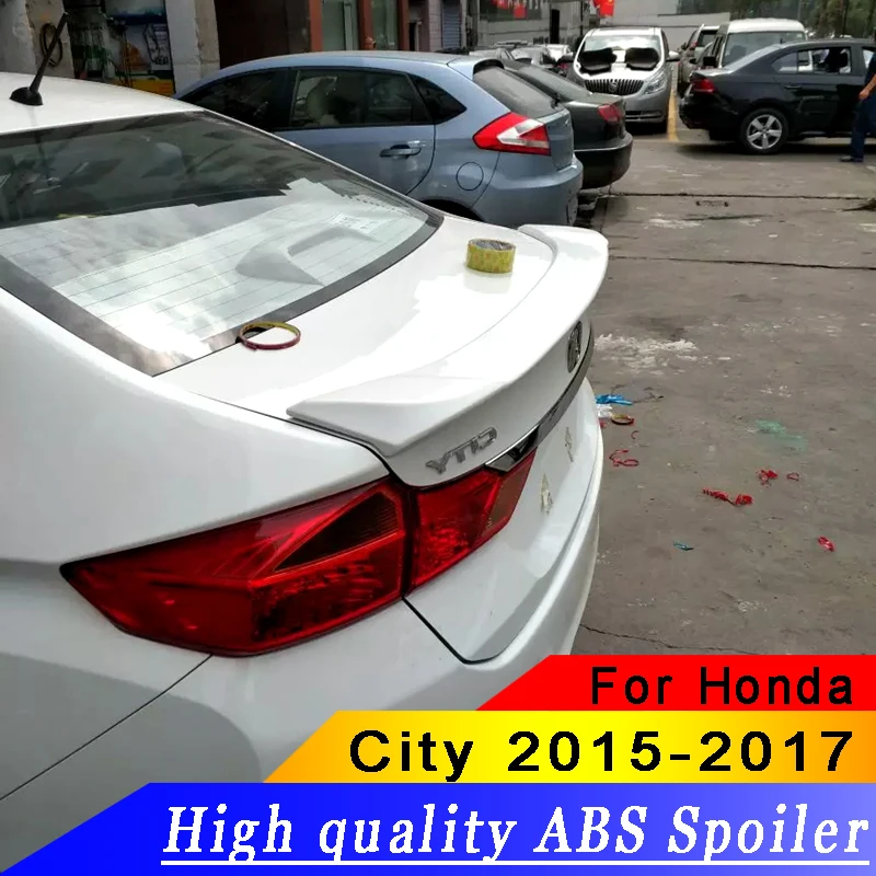 Высококачественный спойлер из АБС пластика для Honda City заднего крыла автомобиля