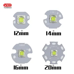 Светодиодный излучатель высокой мощности CREE XML2, XM-L2 T6 U2, 10 Вт, белый, нейтральный белый, теплый белый с платой 12 мм, 14 мм, 16 мм, 20 мм сделай сам, 1 шт.