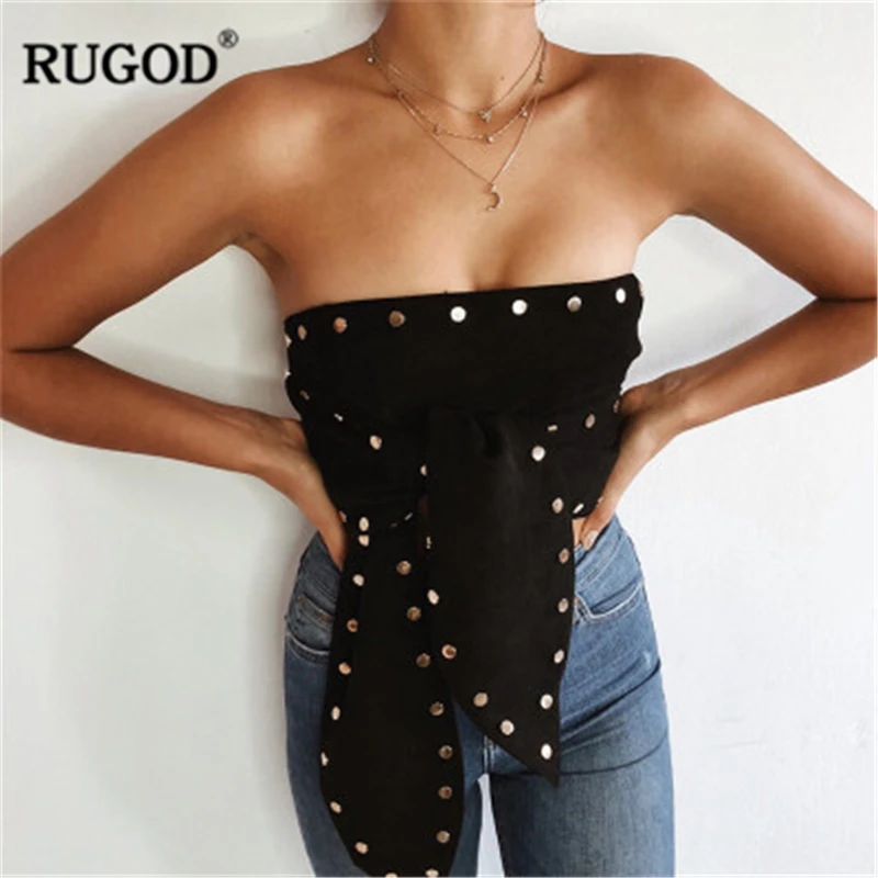 Новинка 2018 пикантные укороченные топы RUGOD с открытыми плечами женская модная