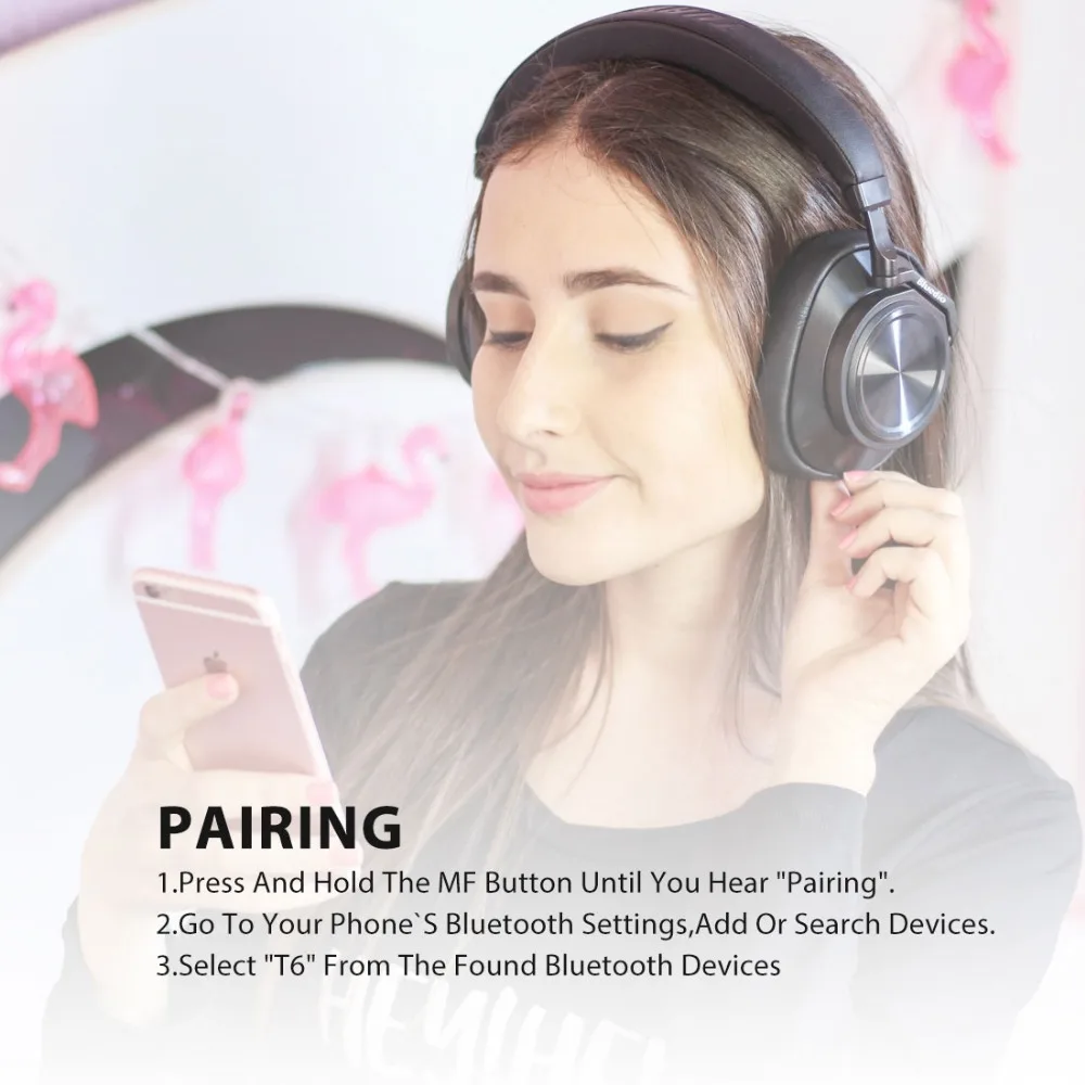 Bluedio T6 Active Шум Отмена наушники беспроводные bluetooth гарнитура с микрофоном для