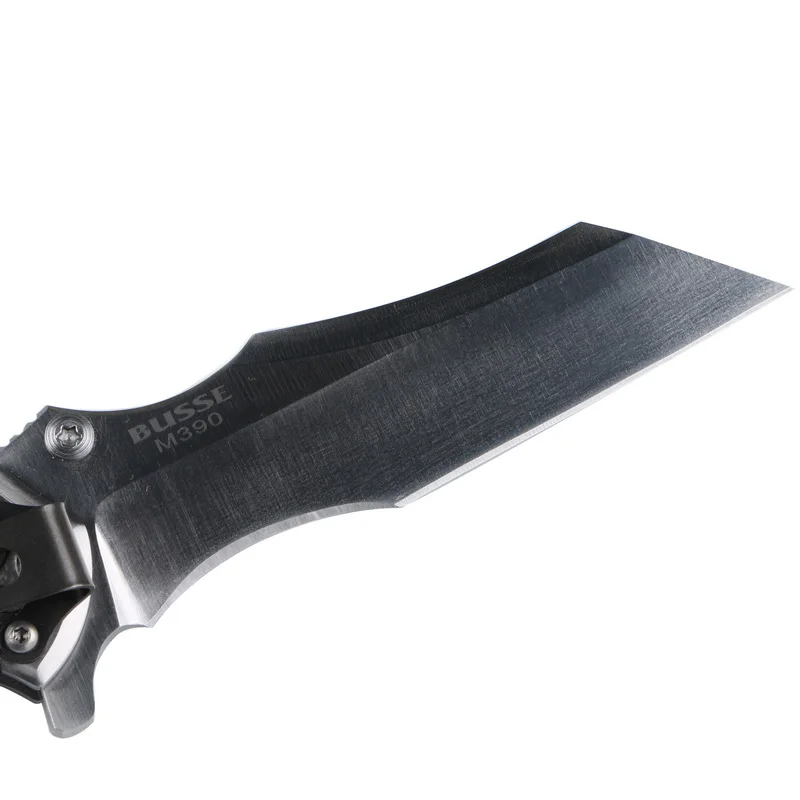 BUSSE M390 лезвие стальная ручка складной нож Открытый Отдых Охота фрукты нож EDC инструмент