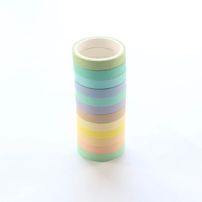 Domikee каваи мини Макарон японский акварель Васи бумажные ленты рулоны набор