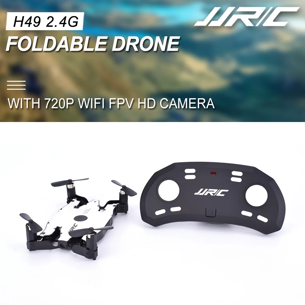 JJRC H49 2,4 ГГц 720P HD Wifi FPV видео камера Складная мини Квадрокоптер Дрон с удержанием высоты 360 ° переворачивается белый