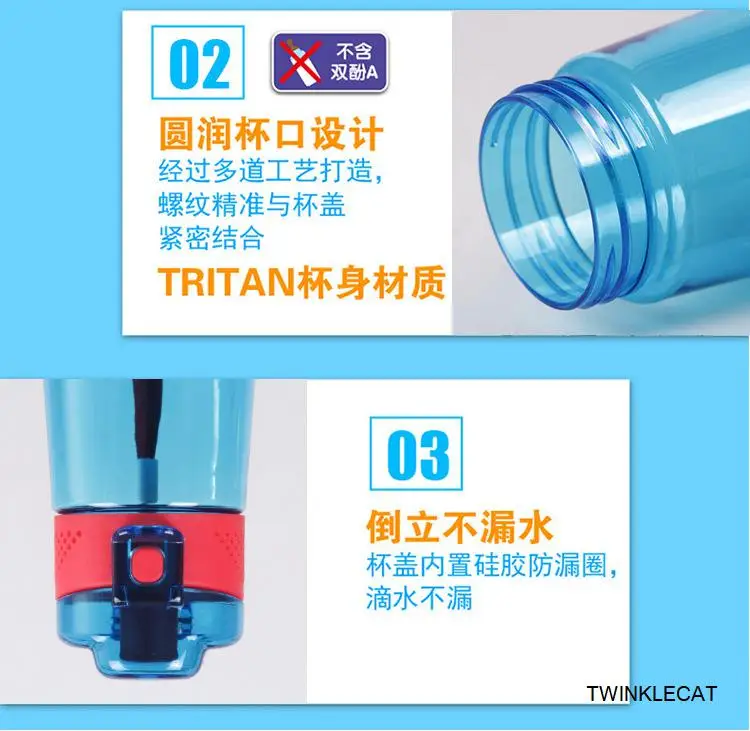 Детская бутылка для воды Tritan детская чашка безопасно BPA бесплатно Микки Минни Дисней детская бутылочка для кормления соломенная чашка для воды 450-500 мл