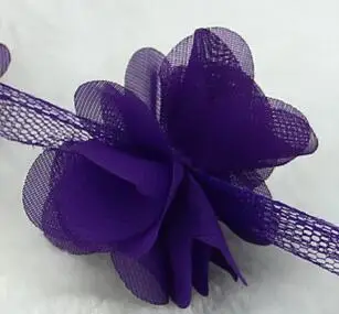 Deep purple 8Yd/lot шифоновые цветы кружево ткань, ручной работы цветок свадебные букеты для обуви цветок корсаж Свадебные аксессуары RS977 - Цвет: Deep purple