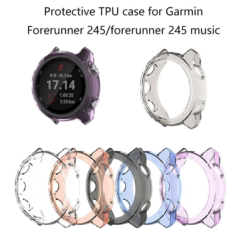 Защитный чехол для Garmin Forerunner 245/245 аксессуары для музыкальных часов ТПУ чехол анти-шок прозрачный тонкий дизайн прозрачный корпус