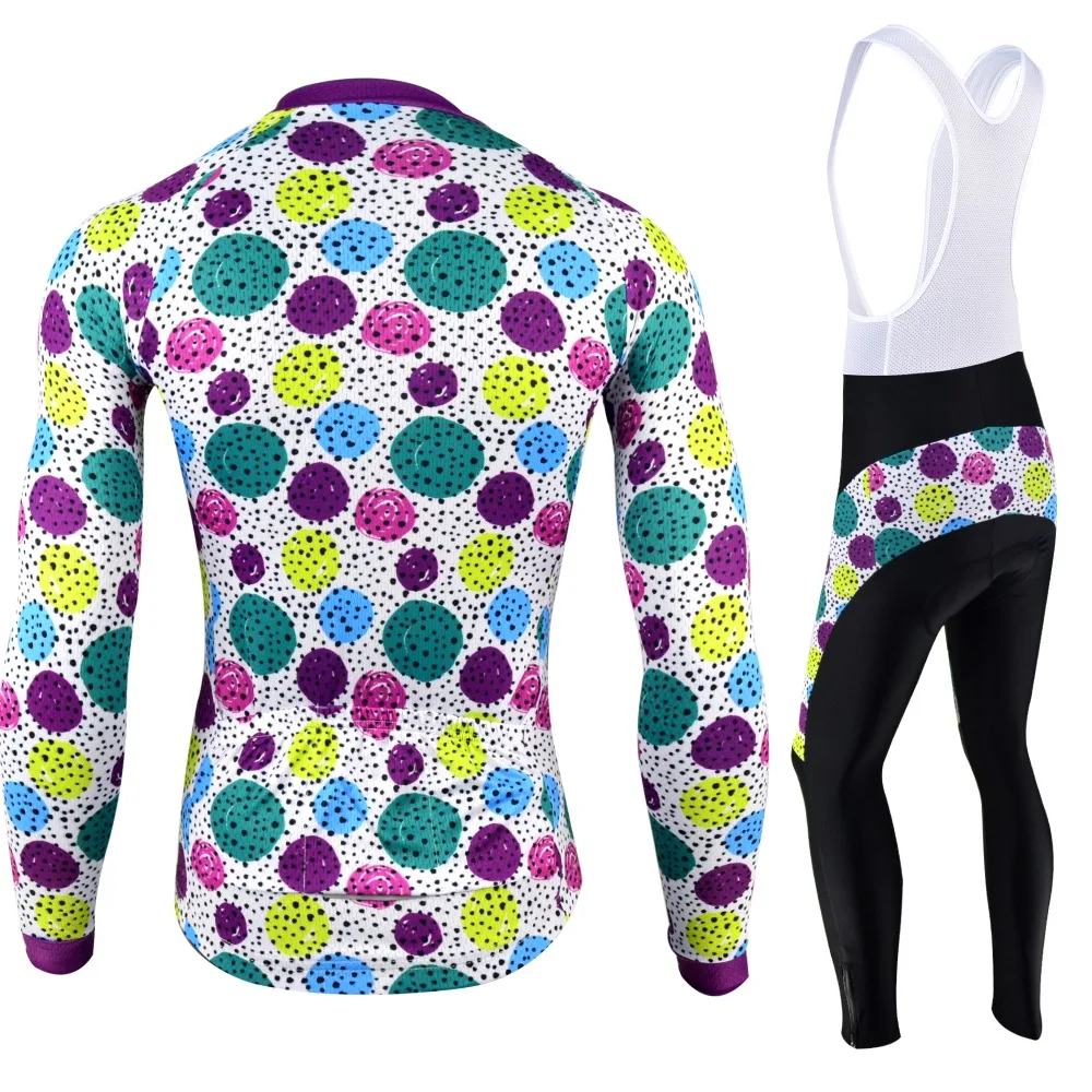 BXIO Женская цветная велосипедная одежда Ropa Ciclismo Mujer зимний комплект одежды с