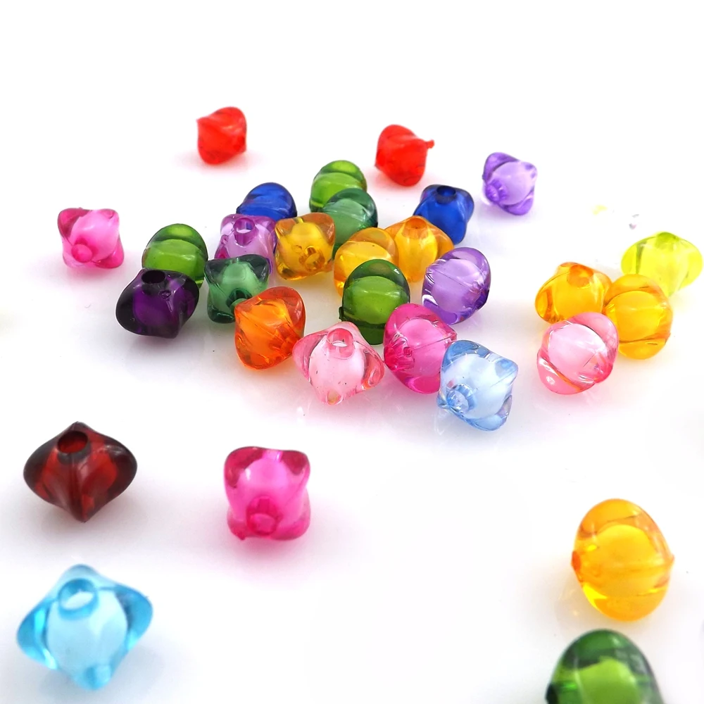 

Mixed Color 12mm Tetragon Acrylic Beads For DIY 500pcs/lot Free Shipping
