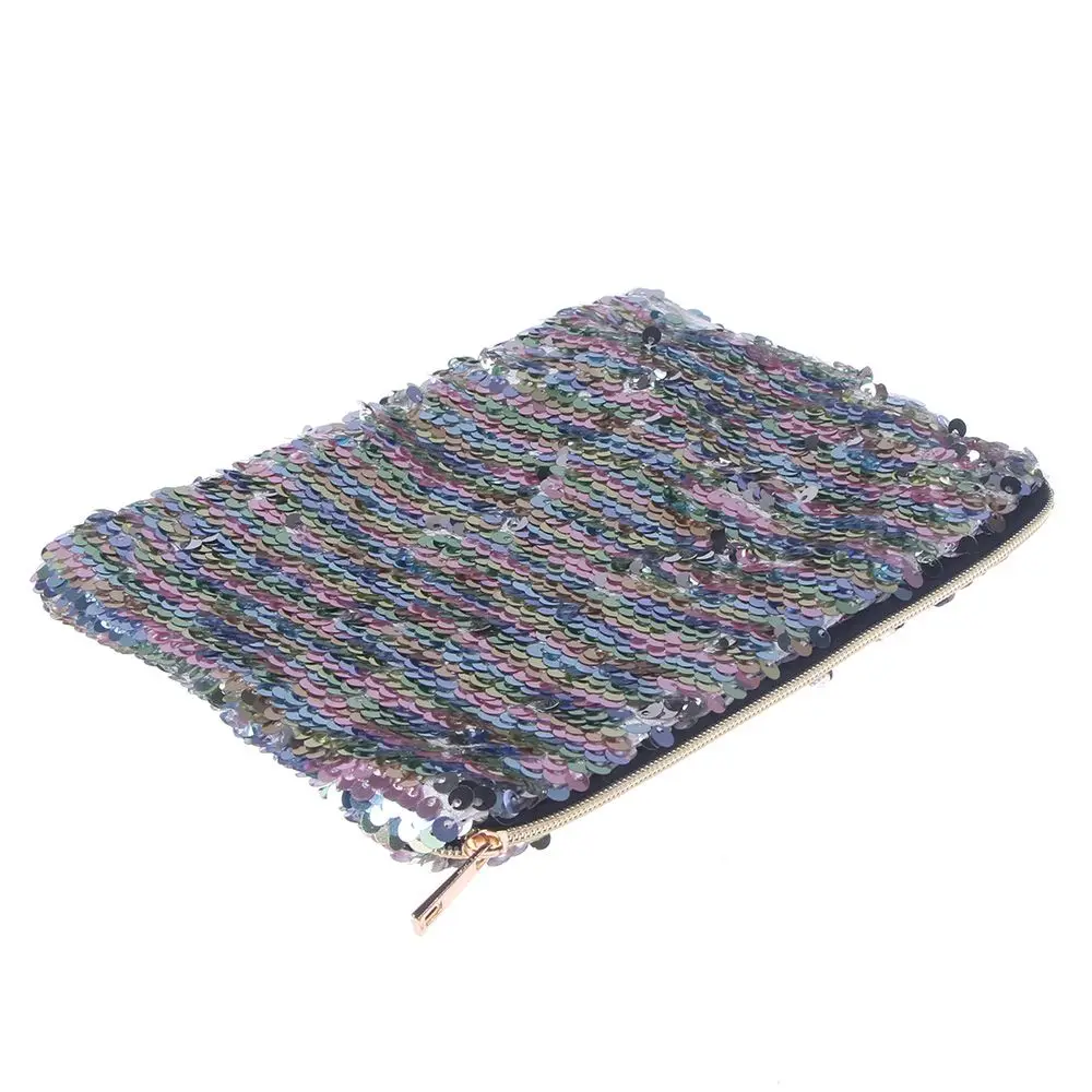 Multicolor Silver Женская косметичка русалки с блестками, Большая вместительная сумочка-клатч, вечерний клатч, сумка-конверт, косметичка - Цвет: Multicolor Silver