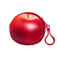 Apple 1 шт., Женский мини 3D кошелек для монет с фруктами, мини сумочка для ключей, мини сумка, женский маленький кошелек на молнии, кошелек для девочек, кошелек для монет - Цвет: Apple