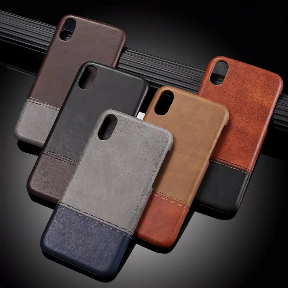 HengLiTai спортивный Ретро Кожаный чехол Чехол для iPhone X 8 plus роскошный мягкий черный